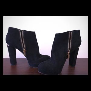 Michael Kors Black Suede High-Heeled booties